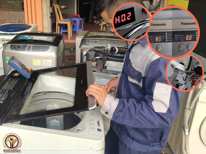 Lỗi H02 máy giặt Panasonic cửa trên có tự sửa được không